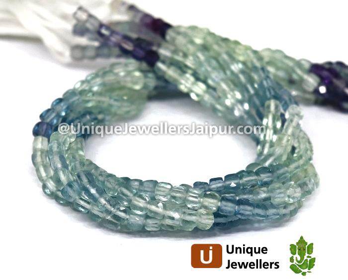 Fluorite Micro Cut Cube Beads