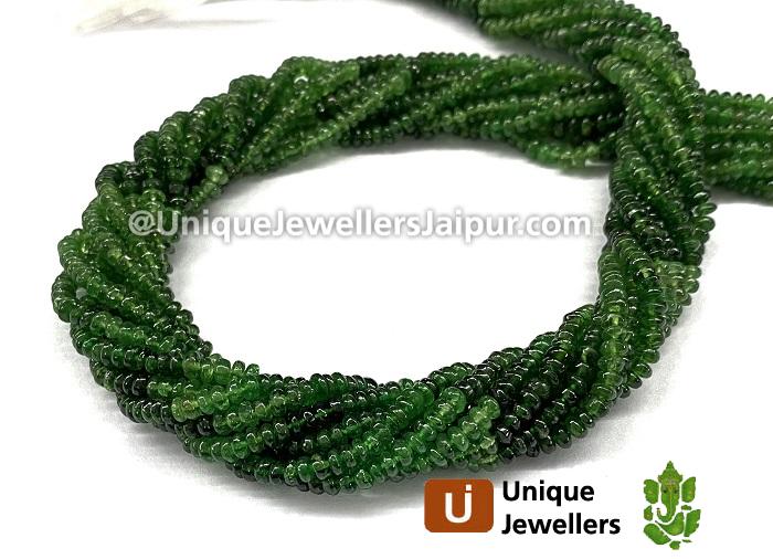 Tsavorite Smooth Roundelle Beads