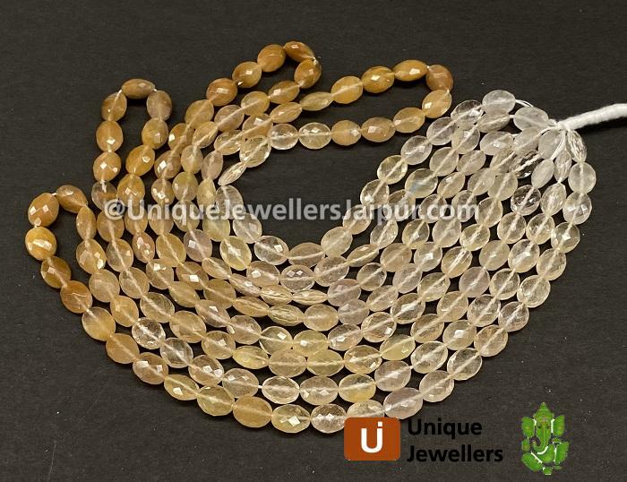 Camel Rutail Faceted Oval Beads
