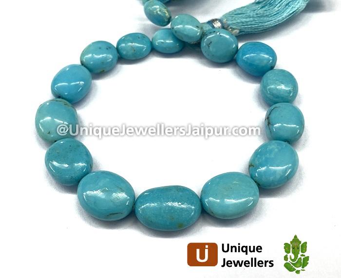 Sleeping Beauty Turquoise Smooth Oval Beads