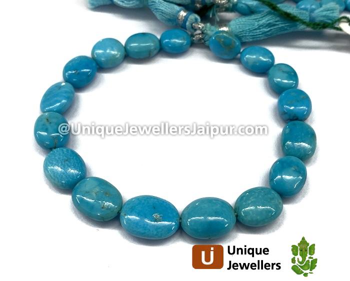 Sleeping Beauty Turquoise Smooth Oval Beads