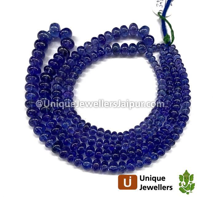 Tanzanite Smooth Roundelle Beads