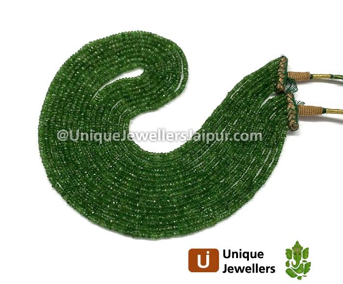 Tsavorite Faceted Roundelle Beads