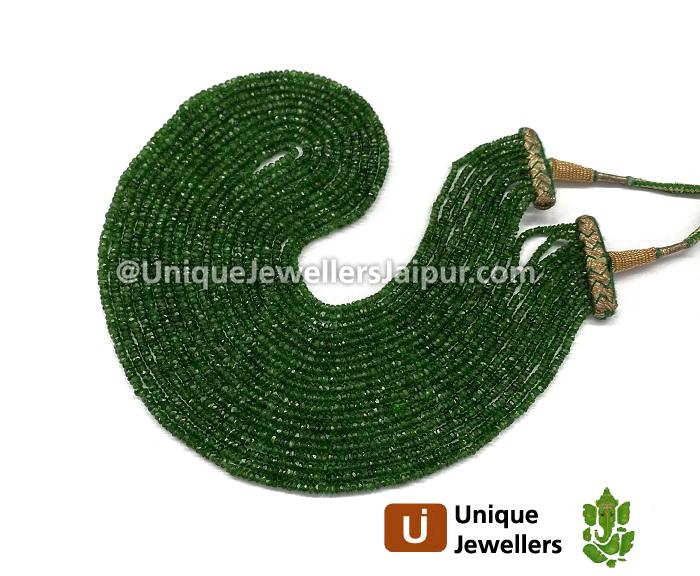 Tsavorite Faceted Roundelle Beads