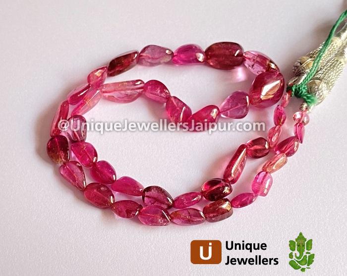 Rubellite Smooth Nugget Beads