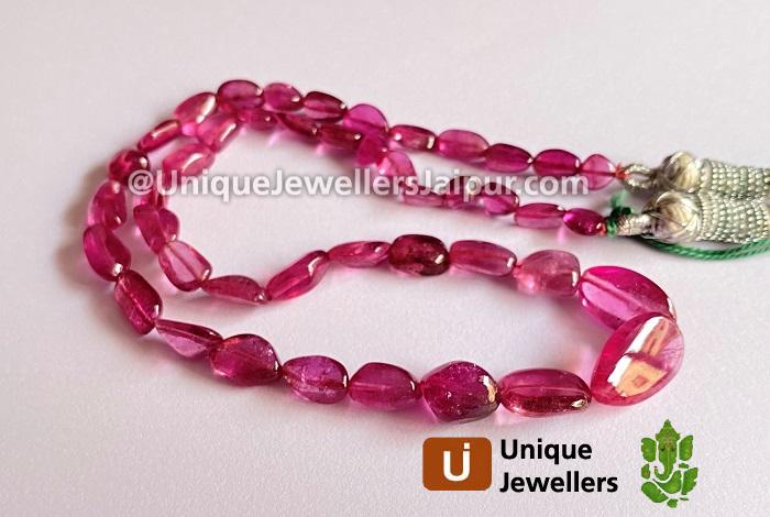 Rubellite Smooth Nugget Beads