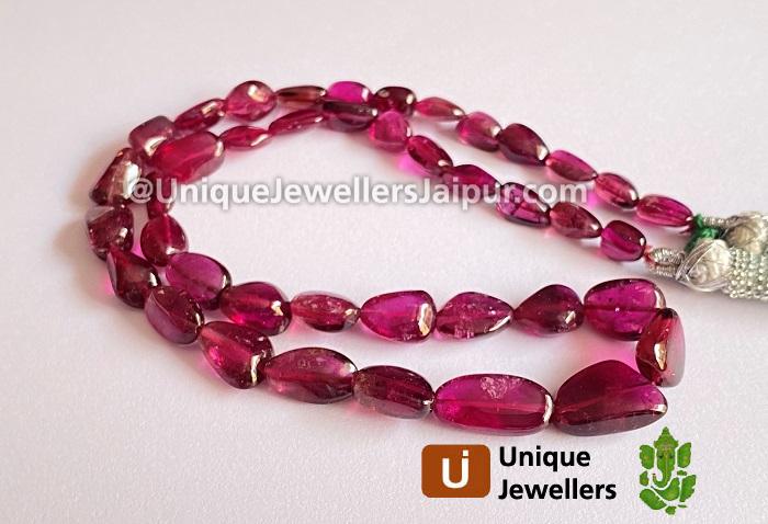 Rubellite Smooth Nugget Beads