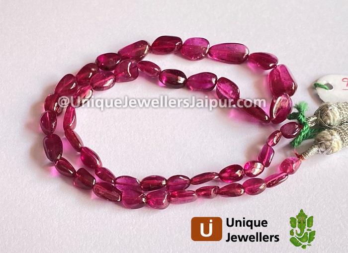 Rubellite Smooth Nugget Beads