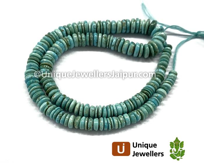 Sleeping Beauty Turquoise Smooth Tyre Beads