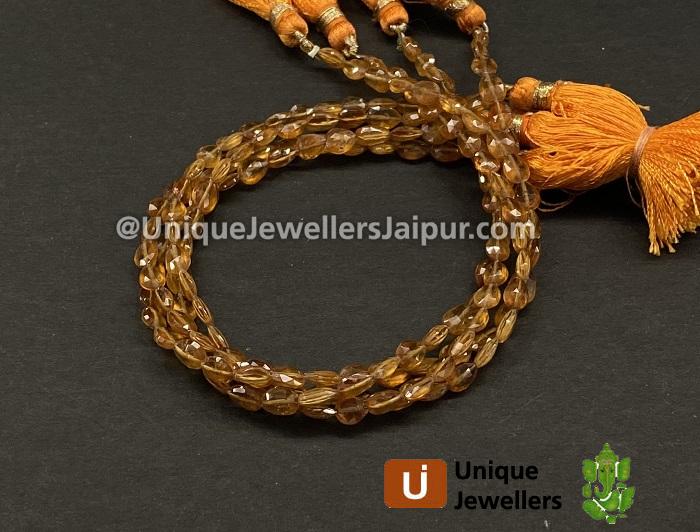 Spessartite Faceted Pear Beads