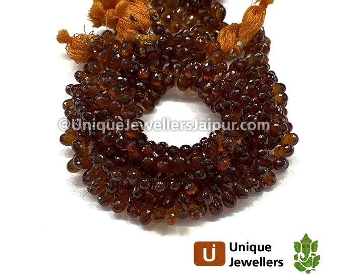 Spessartite Faceted Drop Beads