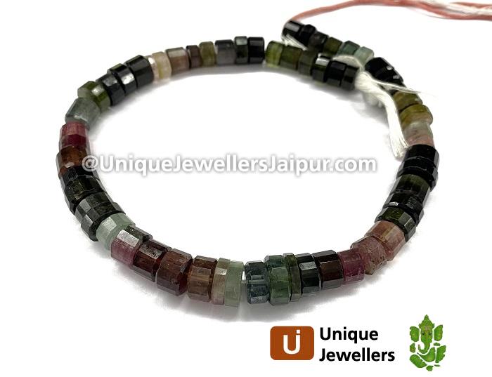 Tourmaline Far Step Cut Roundelle Beads