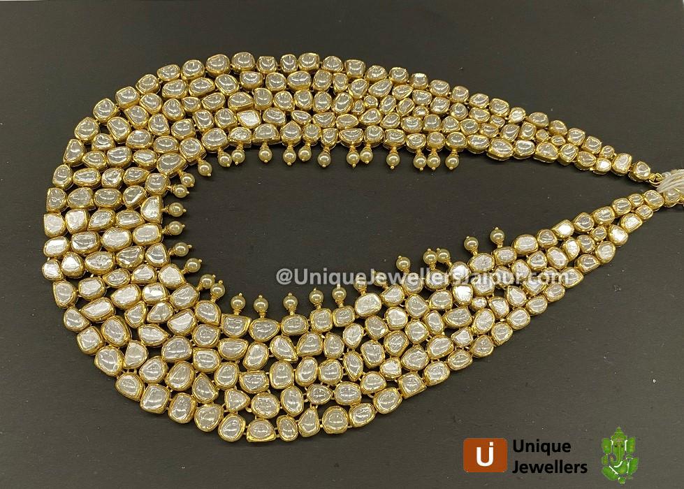 18K Kunda Meena Jewellery Setted With Diamond & Colour Stones