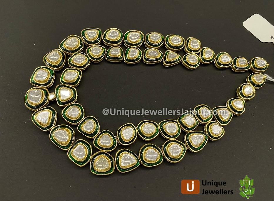 18K Kunda Meena Jewellery Setted With Diamond & Colour Stones