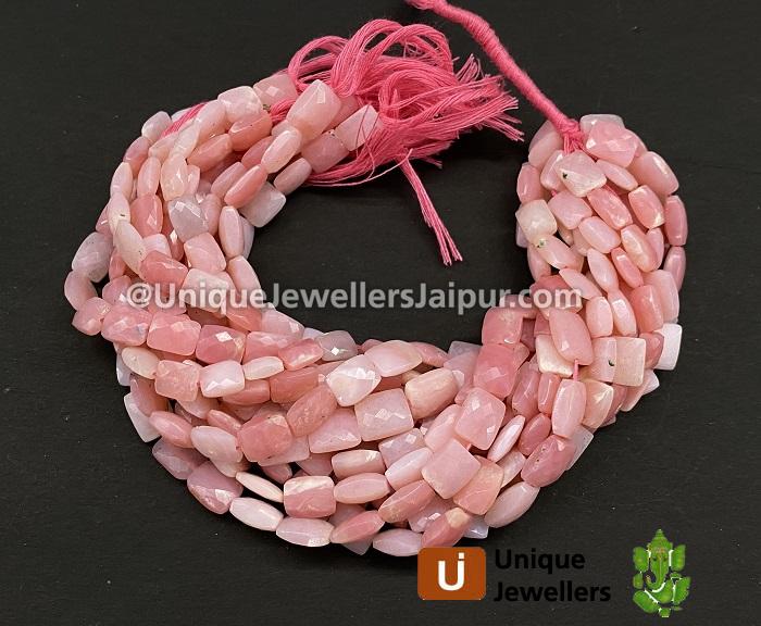 Pink Opal Faceted Chicklet Beads