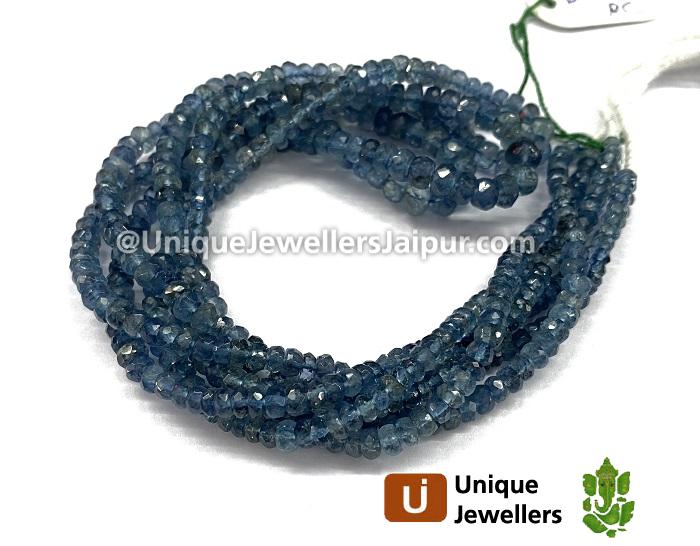 Santa Maria Milky Aquamarine Faceted Roundelle Beads