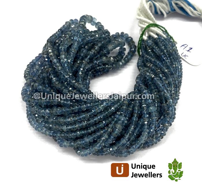 Santa Maria Aquamarine Faceted Roundelle Beads