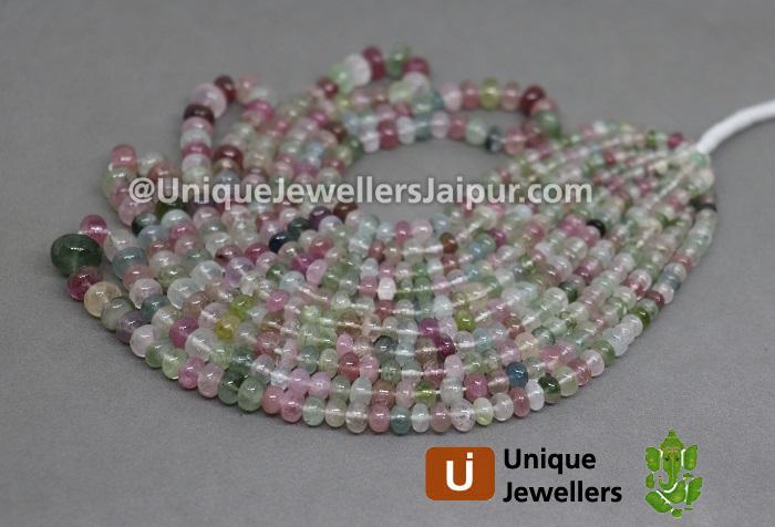 Afghan Tourmaline Smooth Roundelle Beads