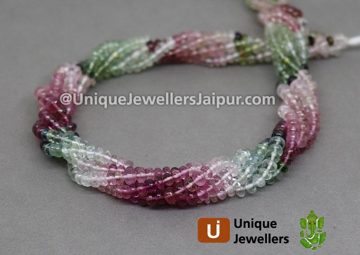 Afghan Tourmaline Smooth Roundelle Beads