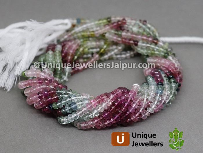 Afghan Tourmaline Smooth Roundelle Beads