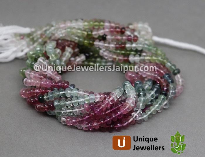 Afghan Tourmaline Smooth Roundelle Beads