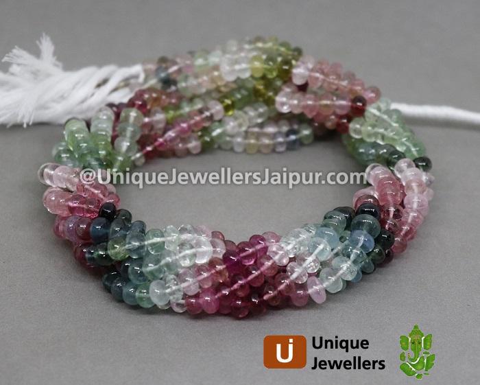 Afghan Tourmaline Smooth Roundelle Beads