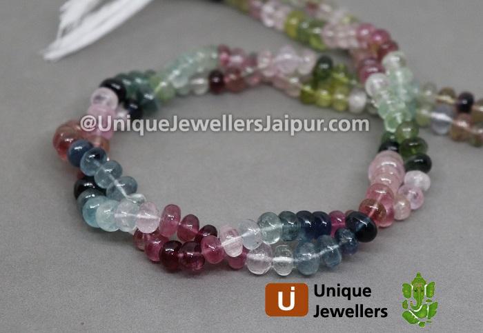 Afghan Tourmaline Smooth Roundelle Beads