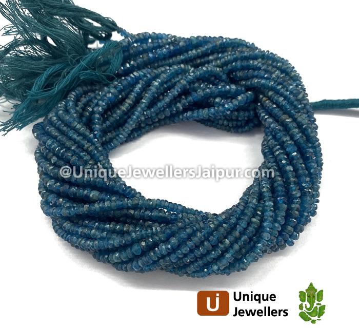 Neon Blue Apetite Faceted Roundelle Beads