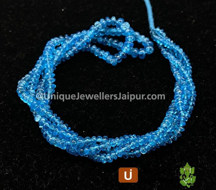 Neon Blue Apetite Faceted Roundelle Beads
