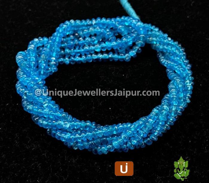 Neon Apatite Smooth Roundelle Beads