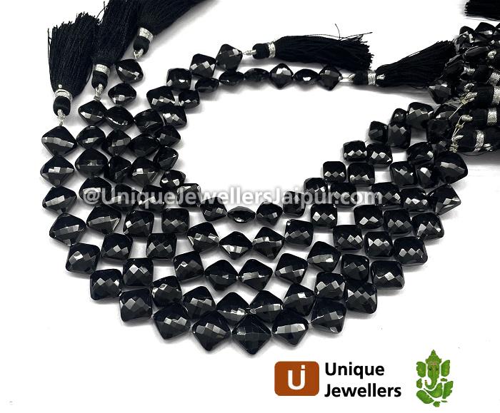 Black Spinel Faceted Kite Beads