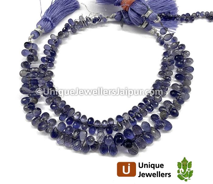 Iolite Far Faceted Drop Beads