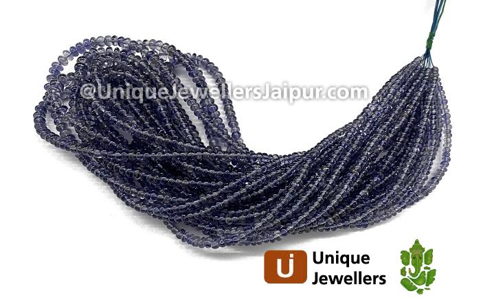 Iolite Smooth Roundelle Beads