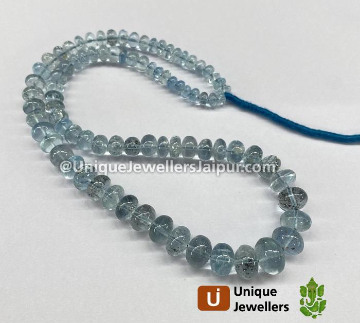 Moss Aqua Far Smooth Roundelle Beads