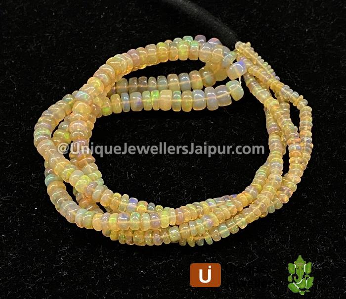 Orange Ethiopian Opal Smooth Roundelle Beads