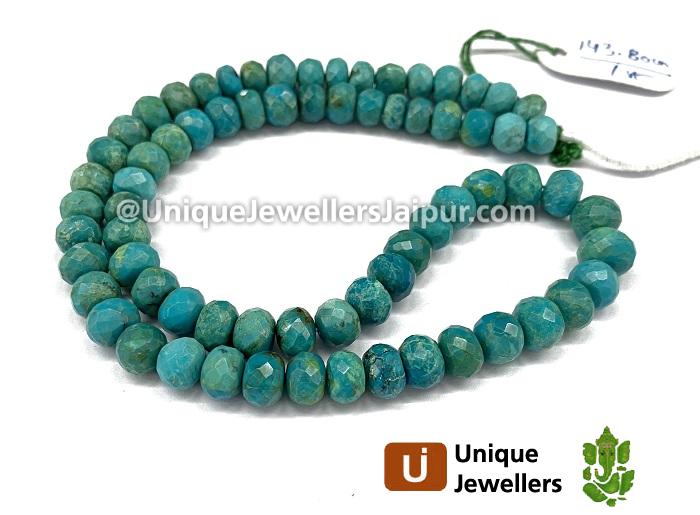 Blue Chrysocolla Far Faceted Roundelle Beads