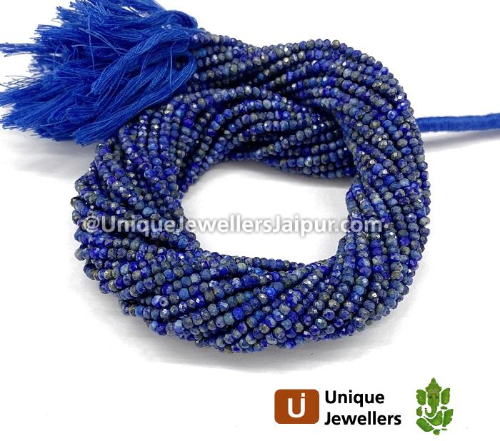 Lapis Micro Cut Round Beads