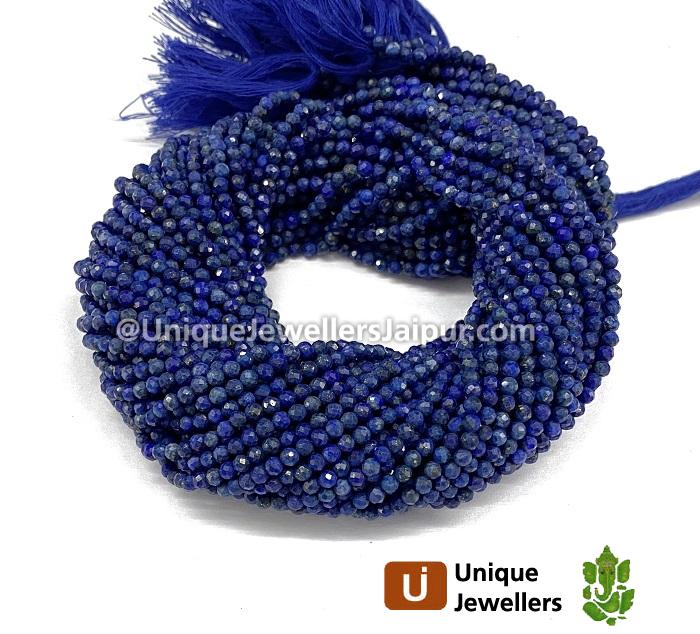 Lapis Micro Cut Round Beads