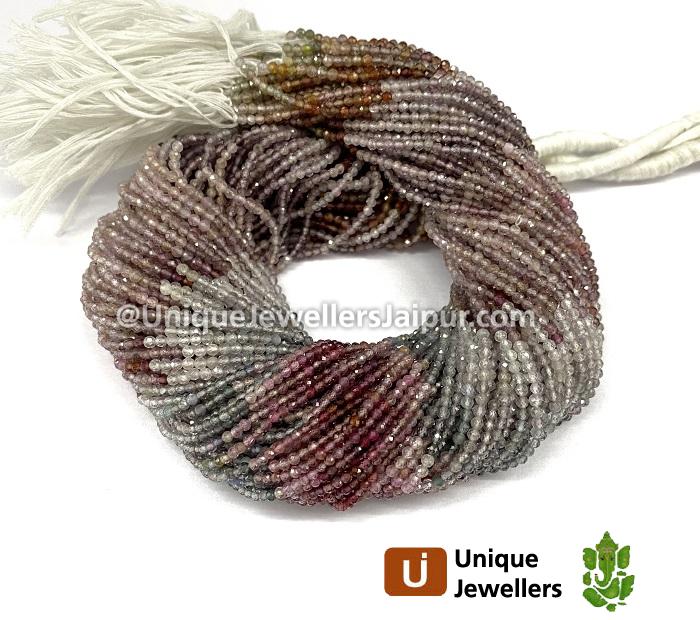 Multi Spinel Micro Cut Round Beads