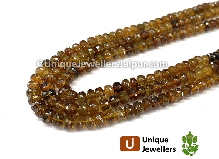Petrol Tourmaline Far Faceted Roundelle Beads