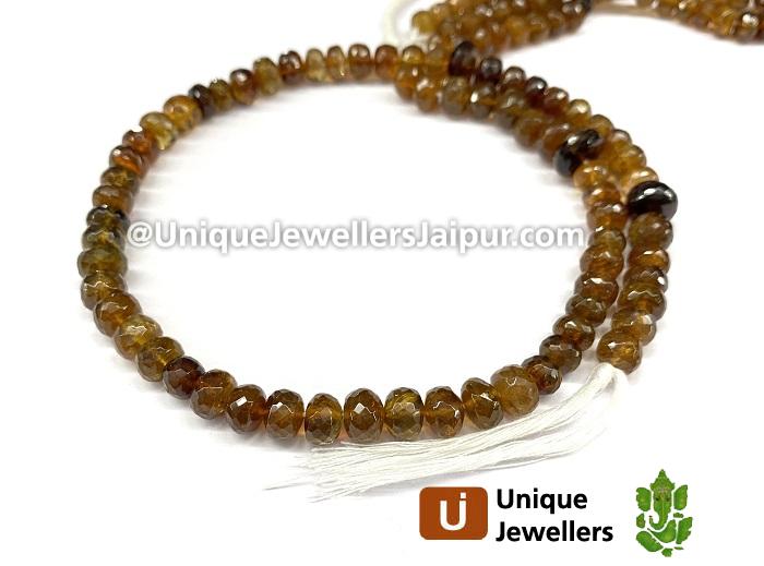 Petrol Tourmaline Far Faceted Roundelle Beads