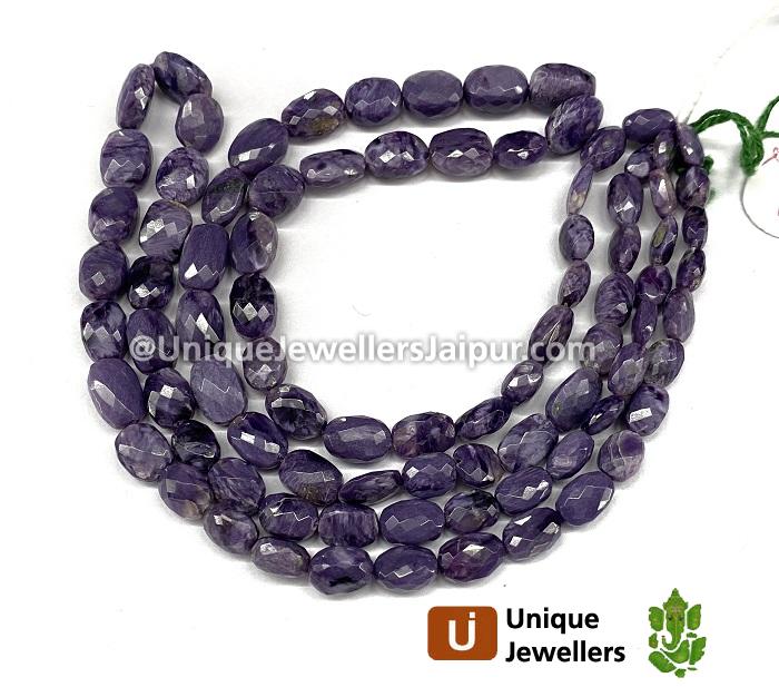 Charoite Faceted Oval Beads