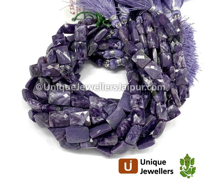 Charoite Faceted Chicklet Beads