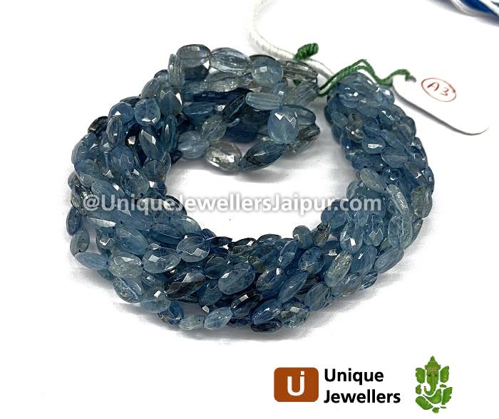 Santa Maria Aquamarine Shaded Faceted Oval Beads