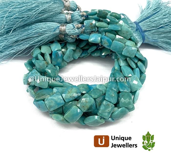 Natural Turquoise Faceted Chicklet Beads