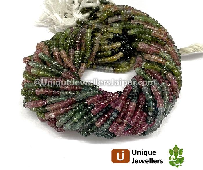 Tourmaline Faceted Roundelle Beads