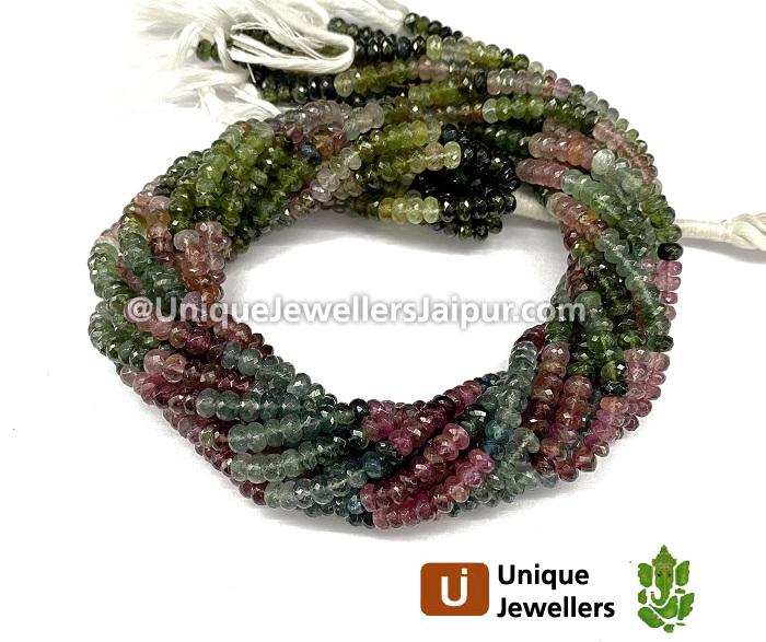 Tourmaline Faceted Roundelle Beads