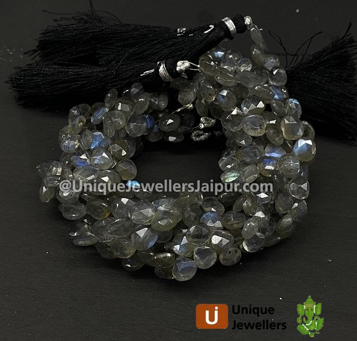 Labradorite Faceted Heart Beads