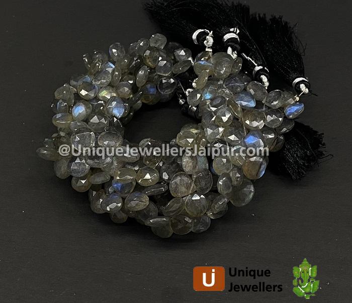 Labradorite Far Faceted Heart Beads