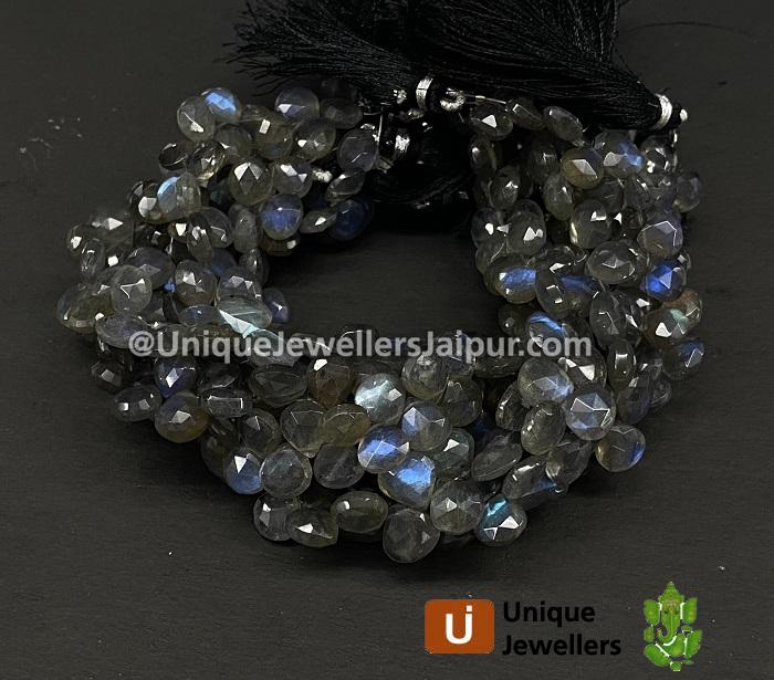 Labradorite Far Faceted Heart Beads